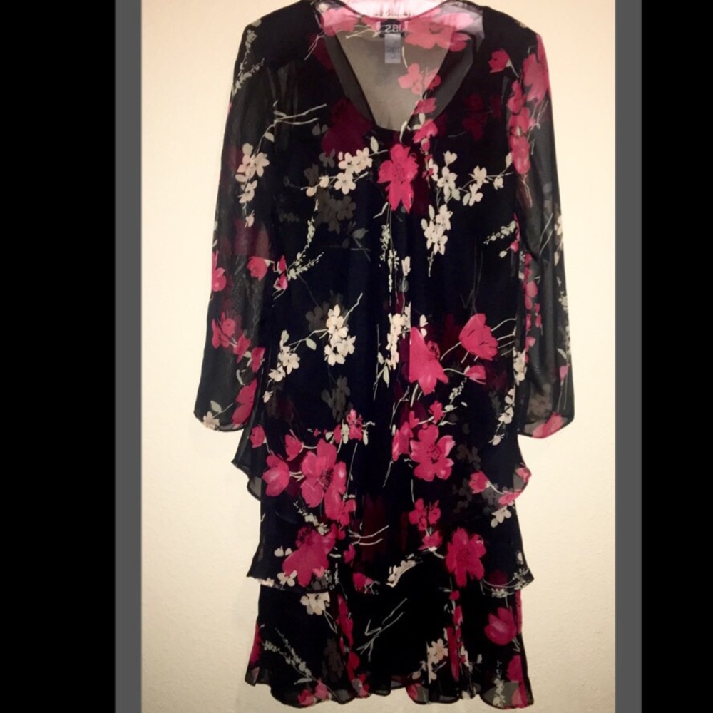 Rose Print Tier Dress and Coverup